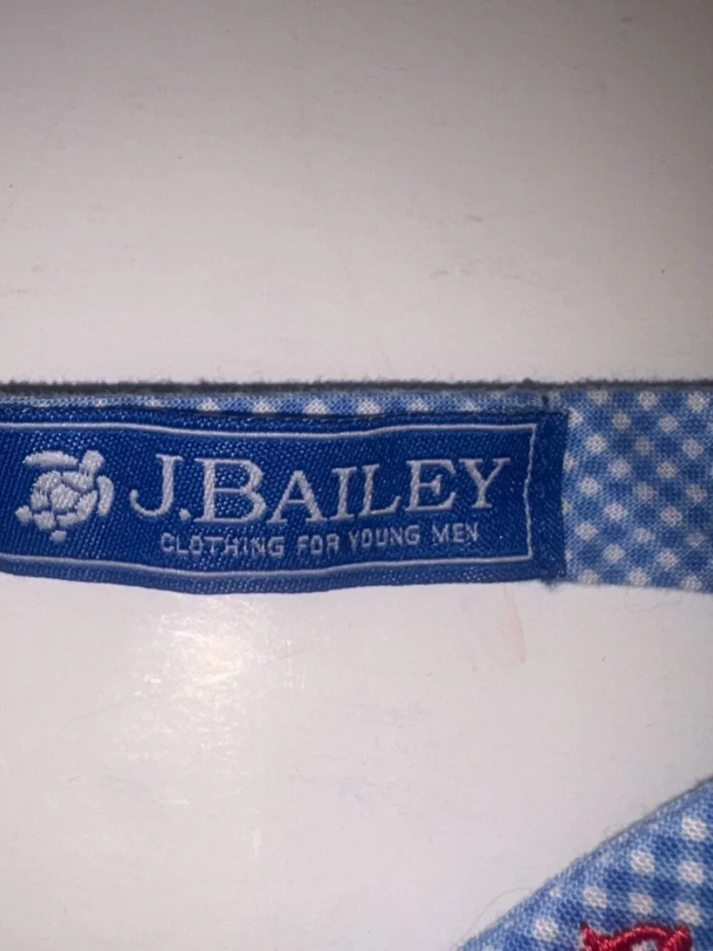 J. Bailey Boys Gingham Nautical Preppy Bow Tie Red Anchors White Blue
